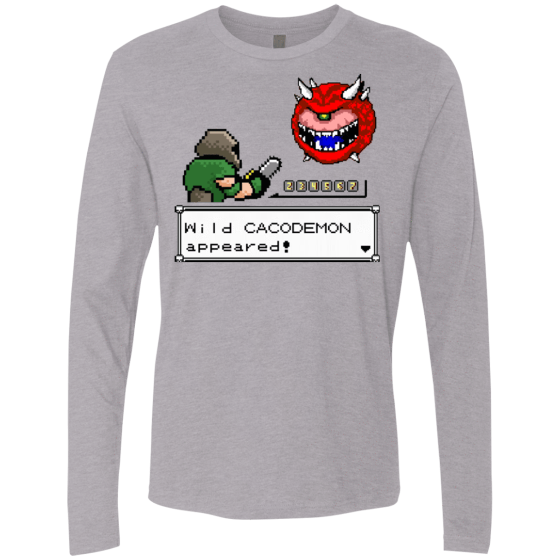 T-Shirts Heather Grey / Small A Wild Cacodemon Men's Premium Long Sleeve