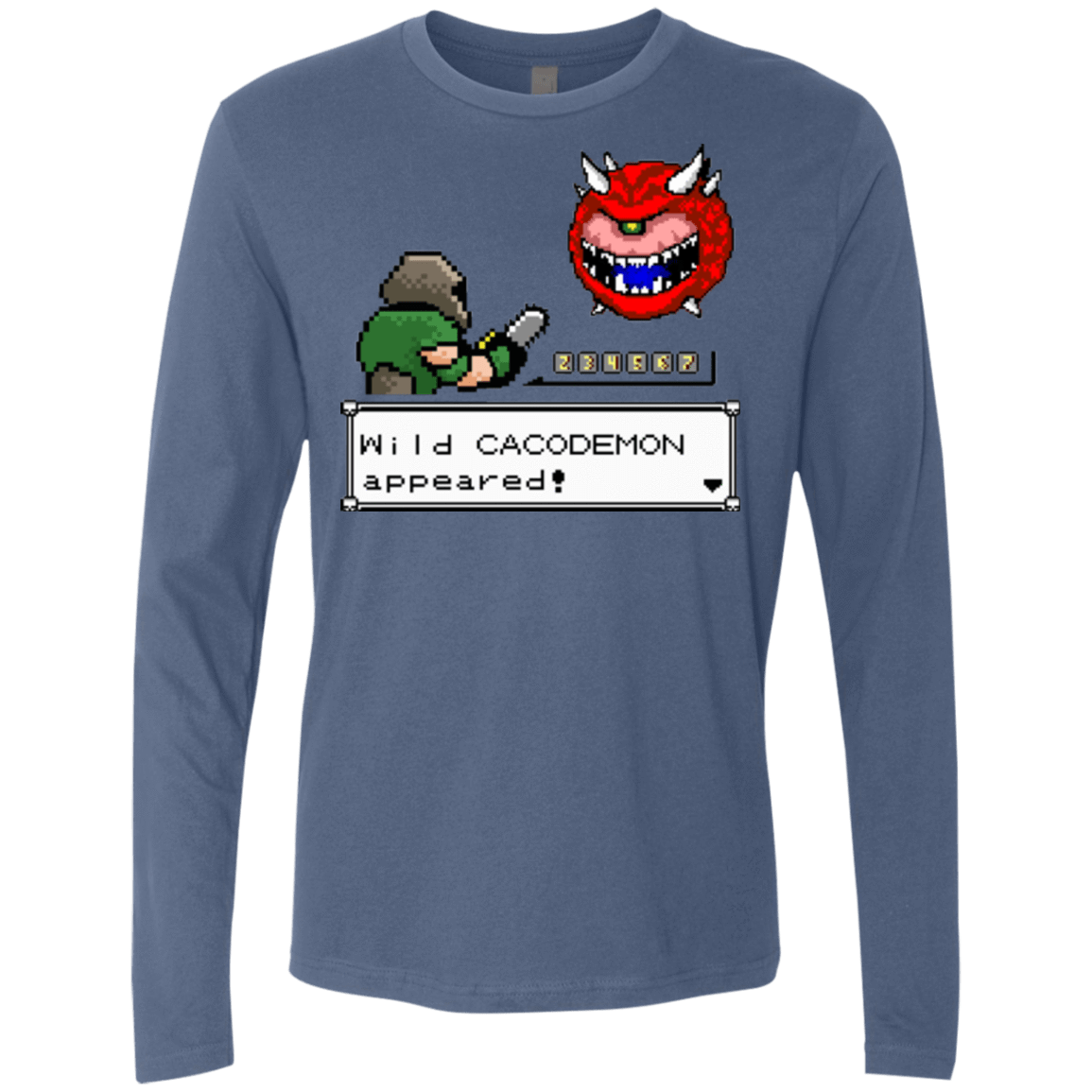 T-Shirts Indigo / Small A Wild Cacodemon Men's Premium Long Sleeve