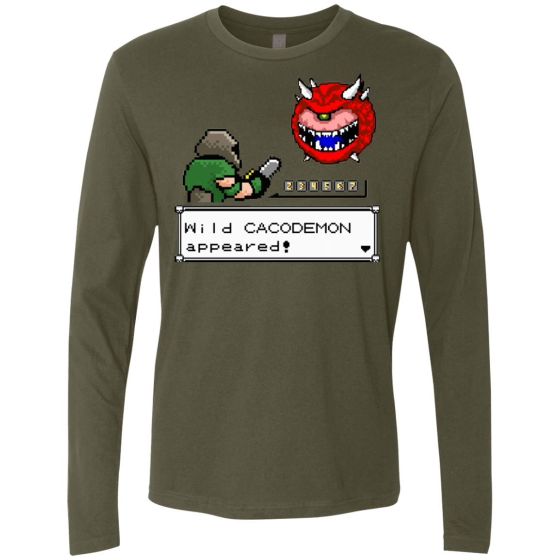 T-Shirts Military Green / Small A Wild Cacodemon Men's Premium Long Sleeve