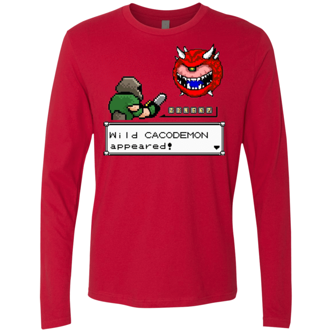 T-Shirts Red / Small A Wild Cacodemon Men's Premium Long Sleeve