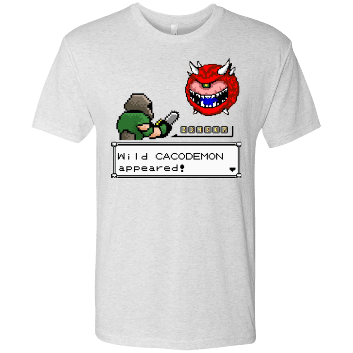 T-Shirts Heather White / Small A Wild Cacodemon Men's Triblend T-Shirt