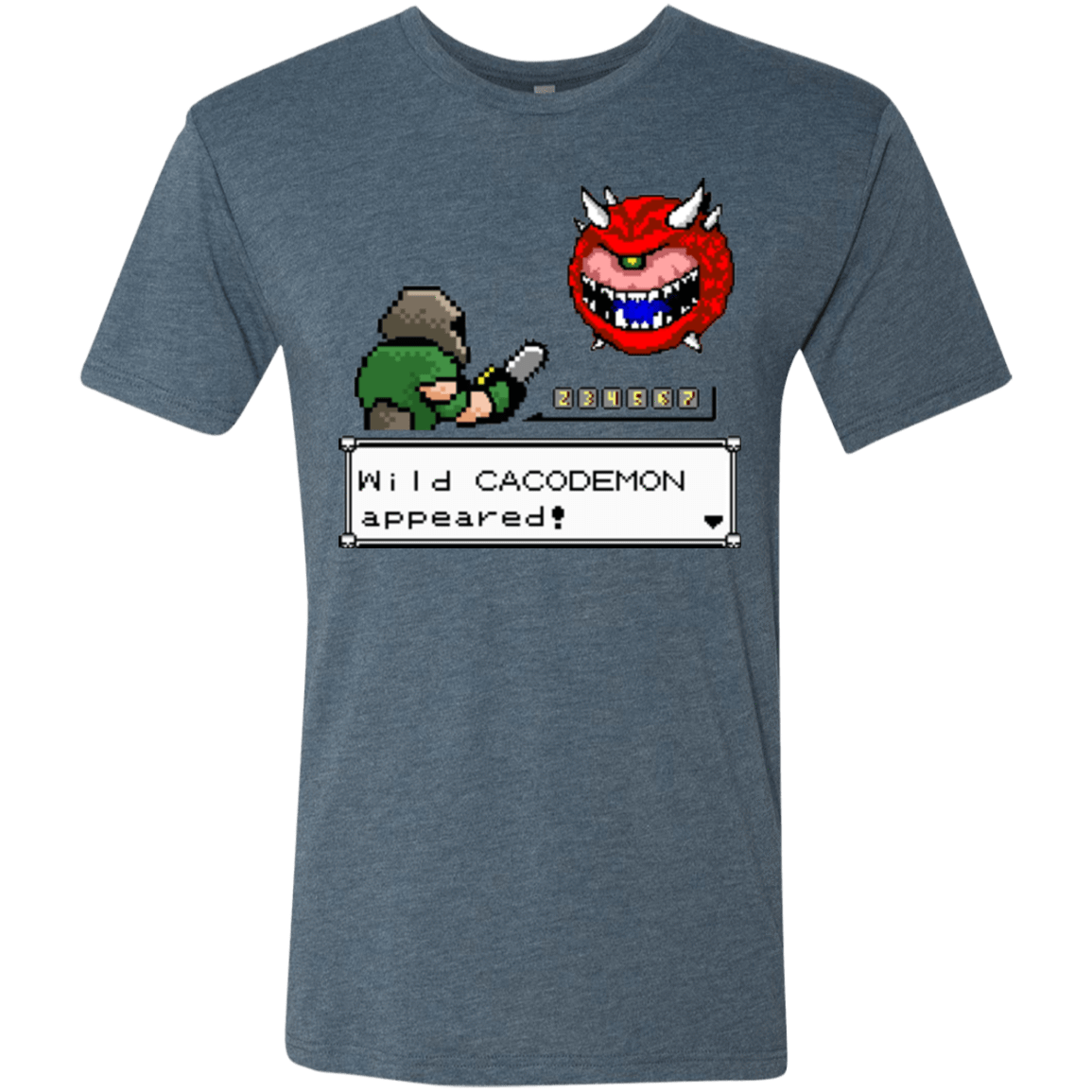 T-Shirts Indigo / Small A Wild Cacodemon Men's Triblend T-Shirt