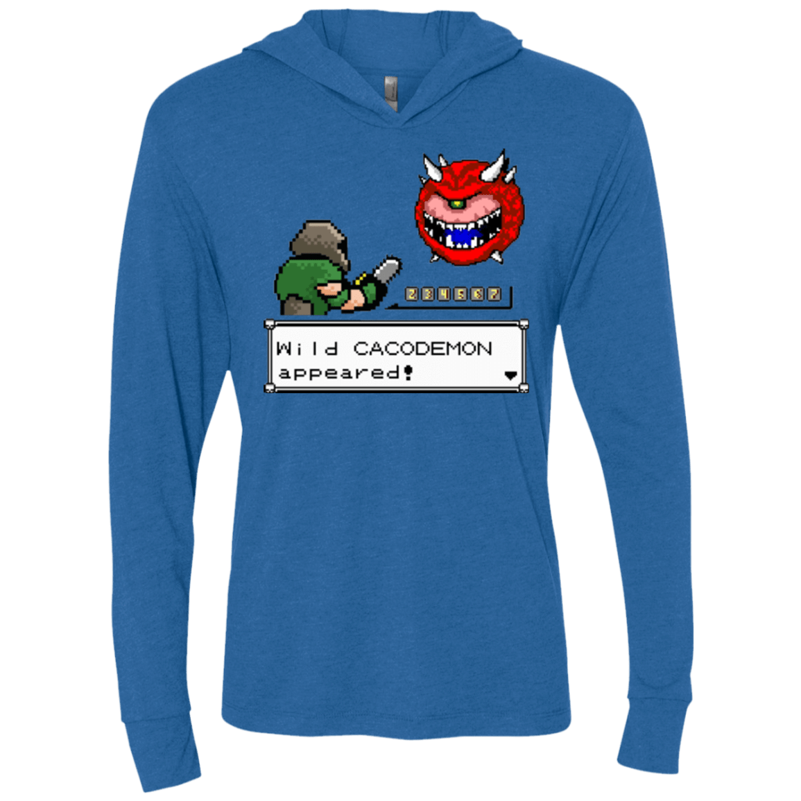 T-Shirts Vintage Royal / X-Small A Wild Cacodemon Triblend Long Sleeve Hoodie Tee