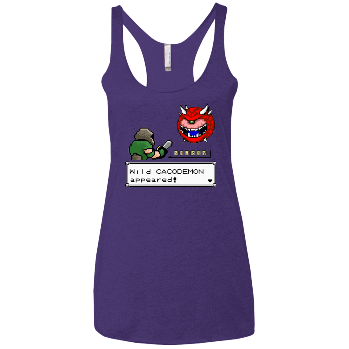 T-Shirts Purple / X-Small A Wild Cacodemon Women's Triblend Racerback Tank