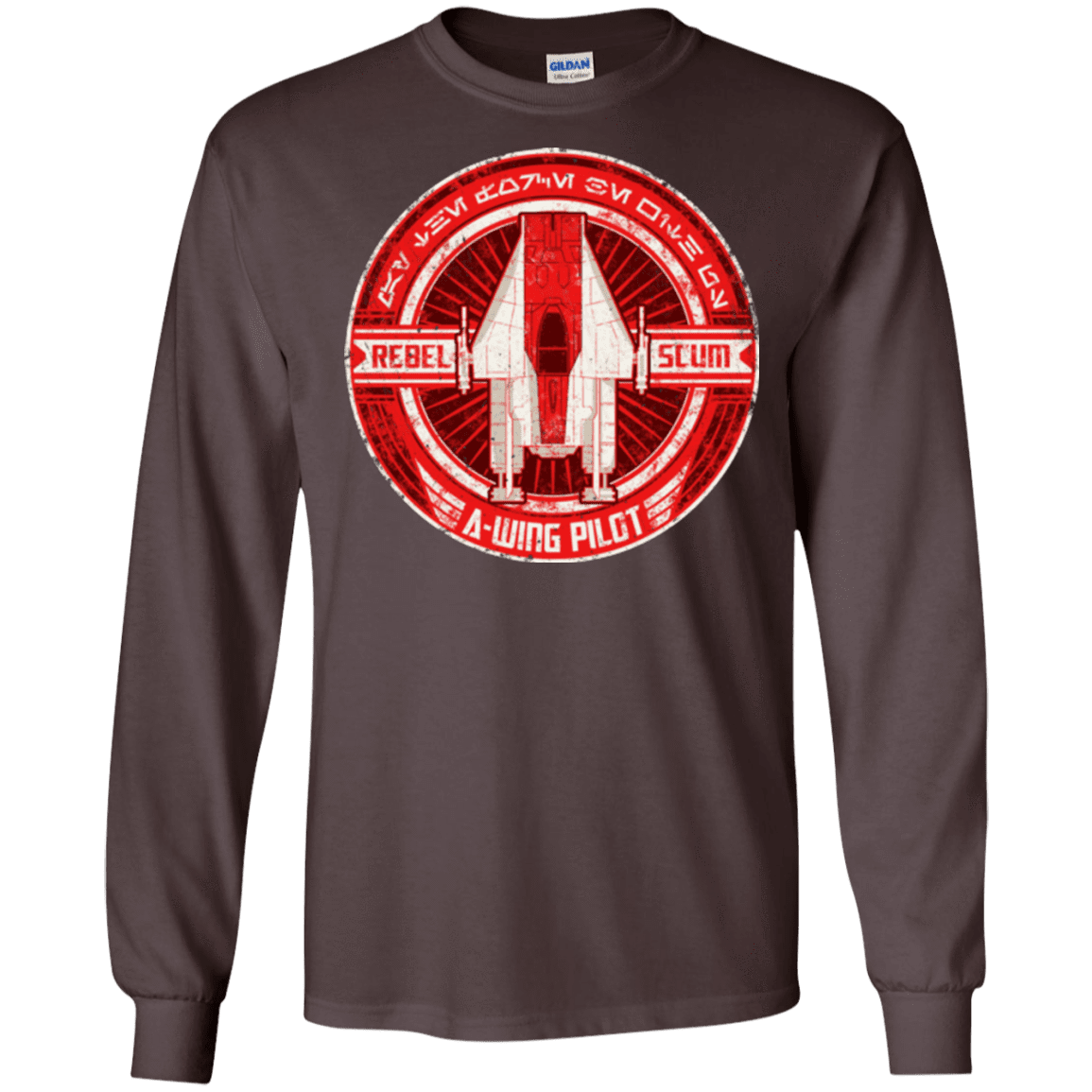 T-Shirts Dark Chocolate / S A-Wing Men's Long Sleeve T-Shirt