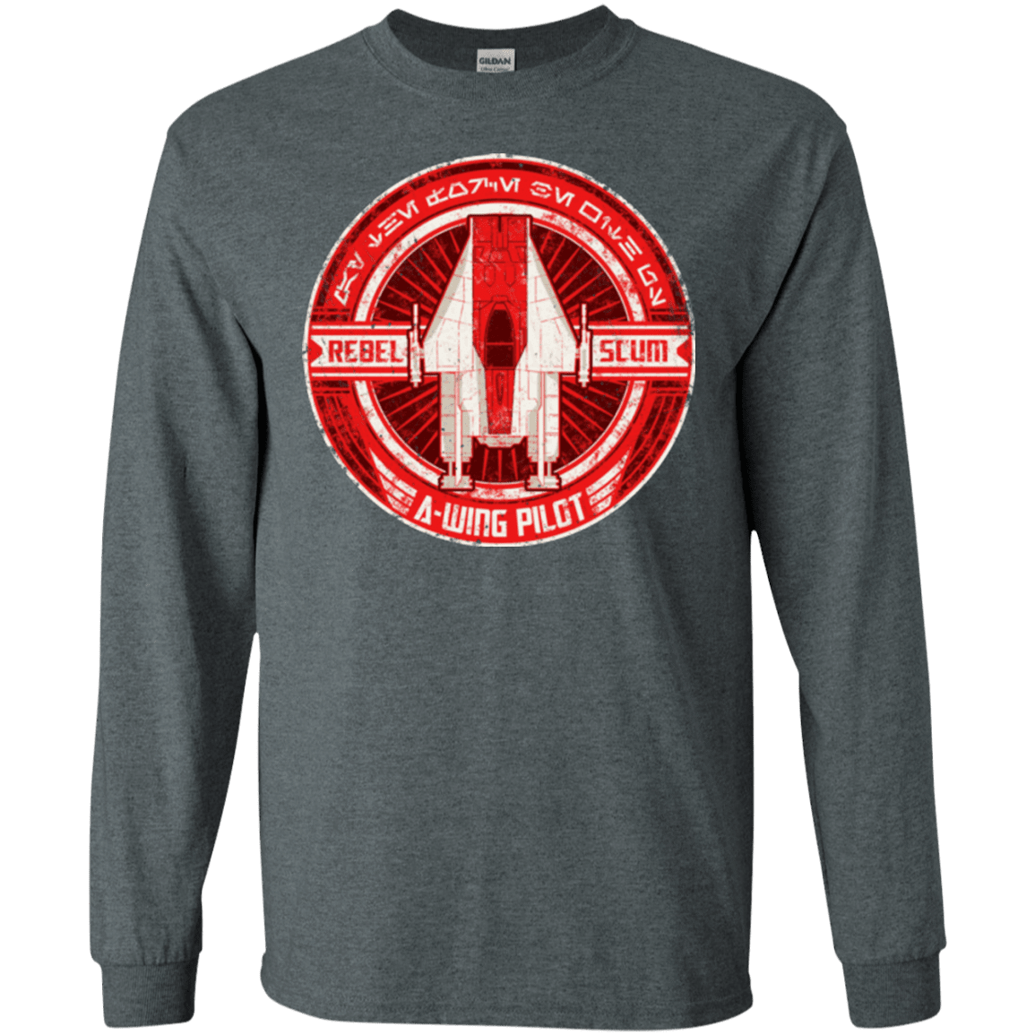 T-Shirts Dark Heather / S A-Wing Men's Long Sleeve T-Shirt