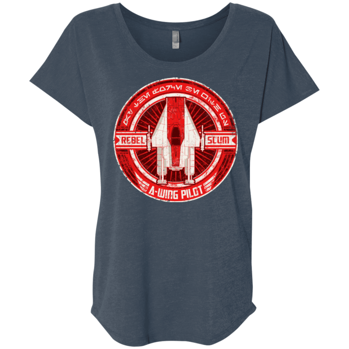 T-Shirts Indigo / X-Small A-Wing Triblend Dolman Sleeve