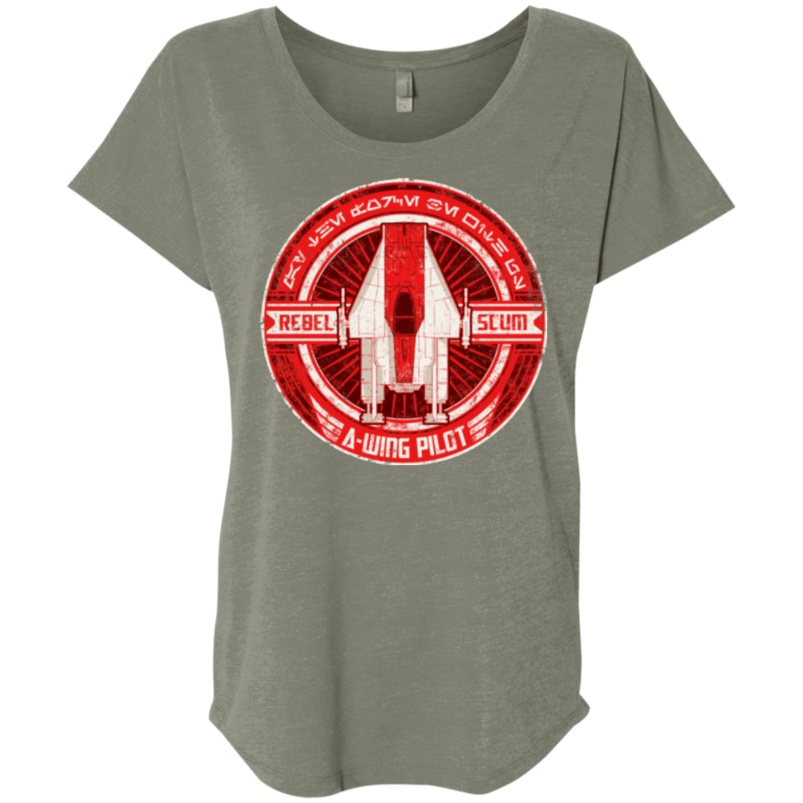 T-Shirts Venetian Grey / X-Small A-Wing Triblend Dolman Sleeve