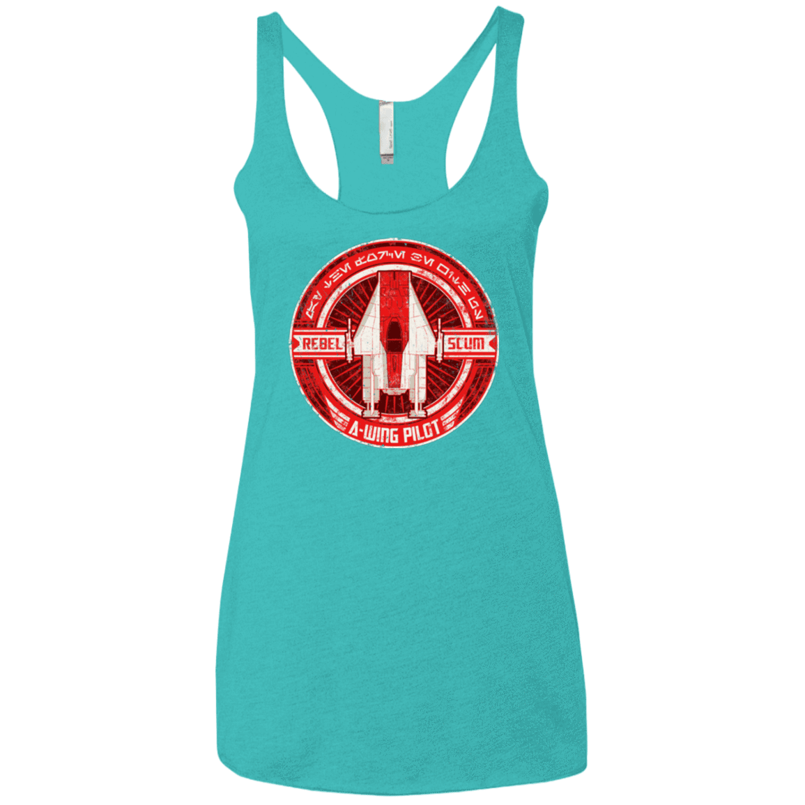 T-Shirts Tahiti Blue / X-Small A-Wing Women's Triblend Racerback Tank