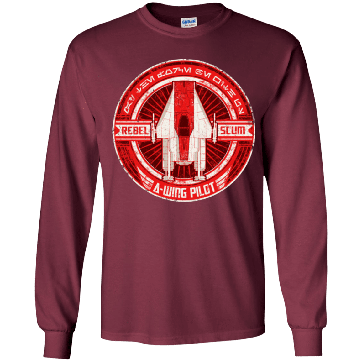 T-Shirts Maroon / YS A-Wing Youth Long Sleeve T-Shirt