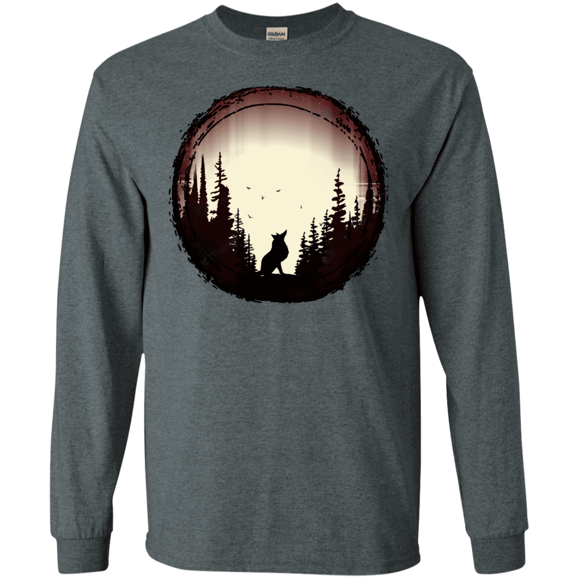 T-Shirts Dark Heather / S A Wolf's Life Men's Long Sleeve T-Shirt