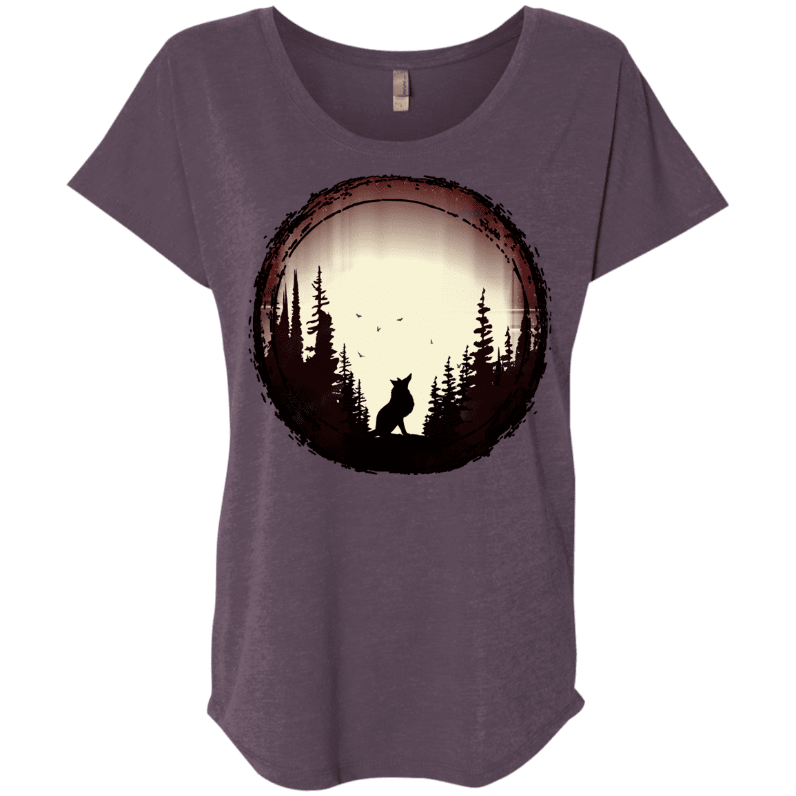 T-Shirts Vintage Purple / X-Small A Wolf's Life Triblend Dolman Sleeve