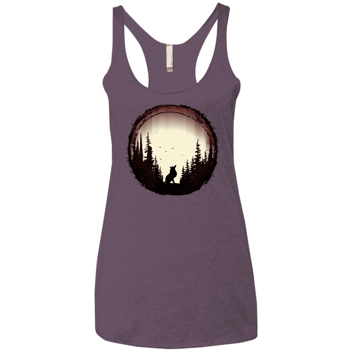 T-Shirts Vintage Purple / X-Small A Wolf's Life Women's Triblend Racerback Tank