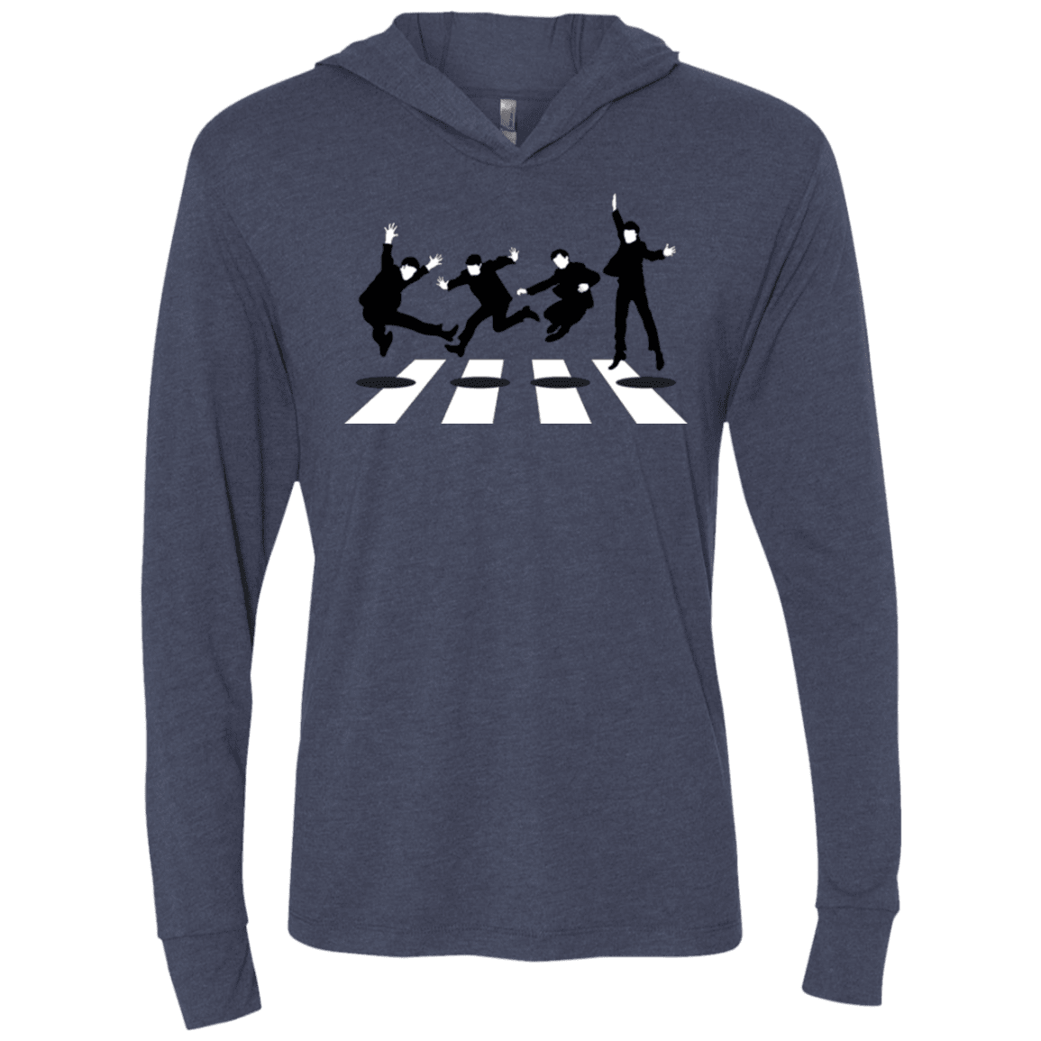 T-Shirts Vintage Navy / X-Small Abbey Jump Triblend Long Sleeve Hoodie Tee