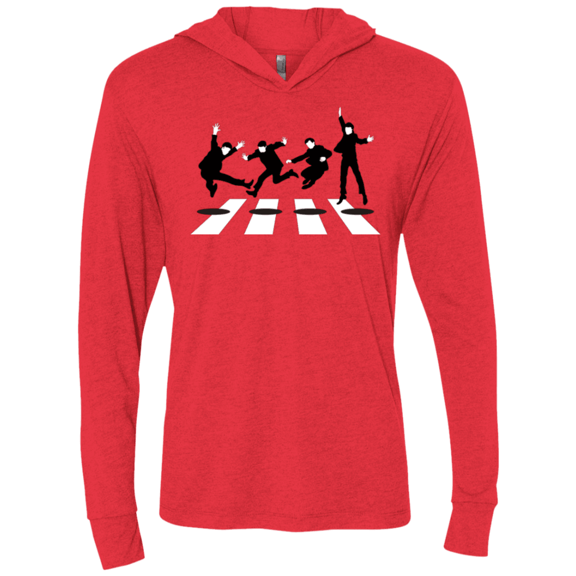 T-Shirts Vintage Red / X-Small Abbey Jump Triblend Long Sleeve Hoodie Tee