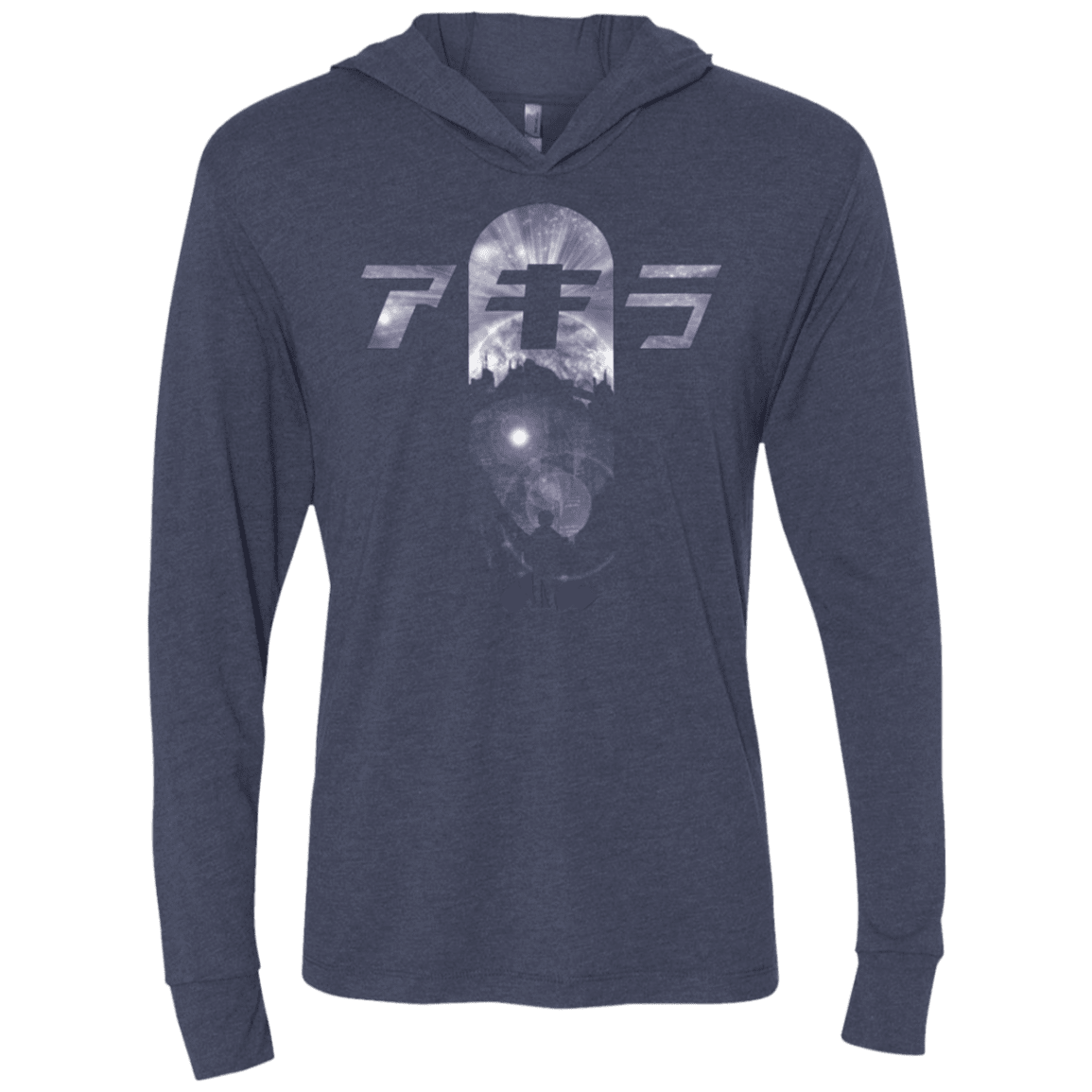 T-Shirts Vintage Navy / X-Small About to Explode Triblend Long Sleeve Hoodie Tee