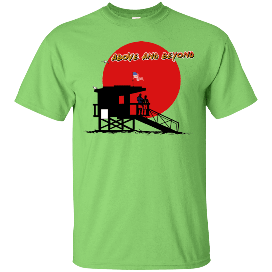 T-Shirts Lime / Small Above And Beyond T-Shirt