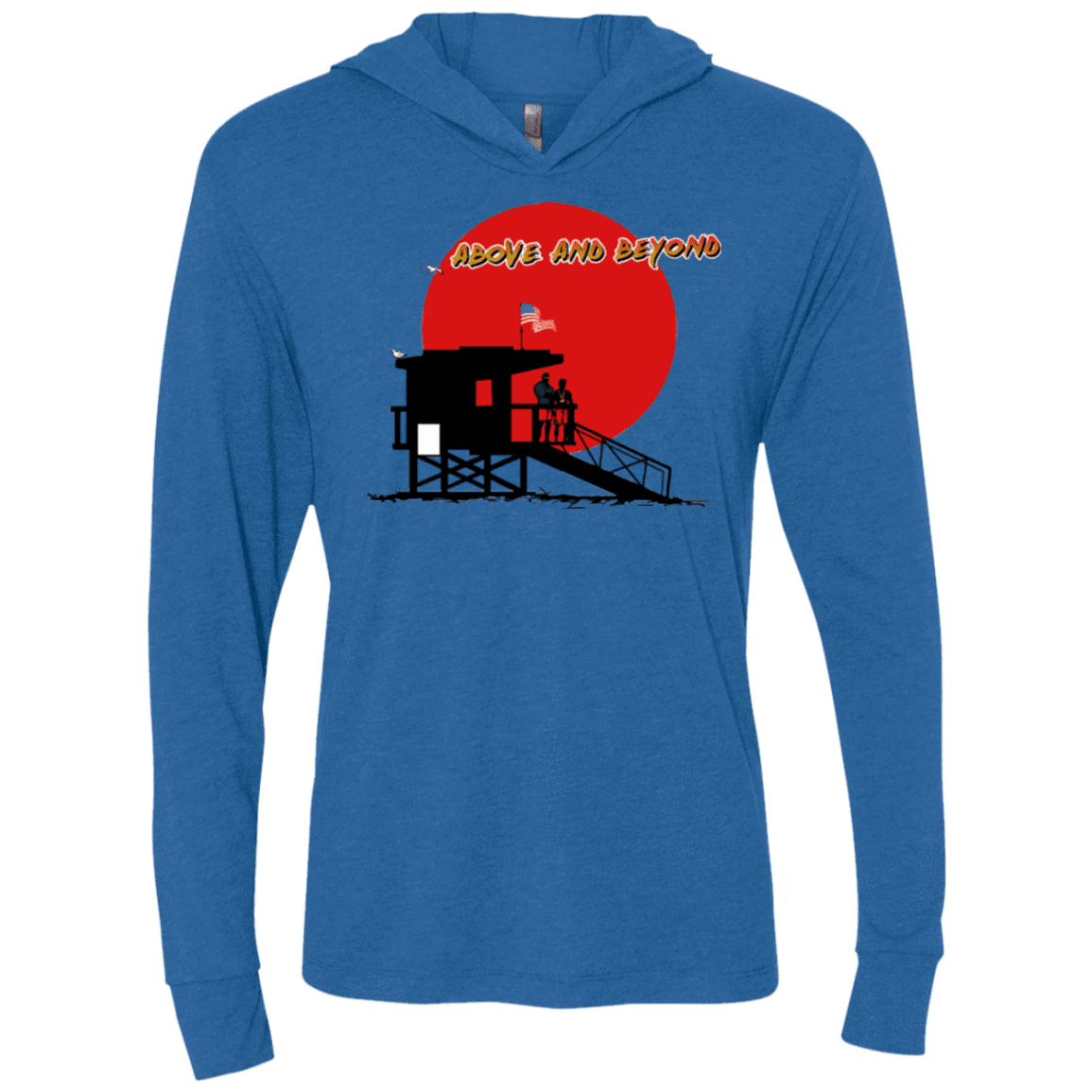 T-Shirts Vintage Royal / X-Small Above And Beyond Triblend Long Sleeve Hoodie Tee