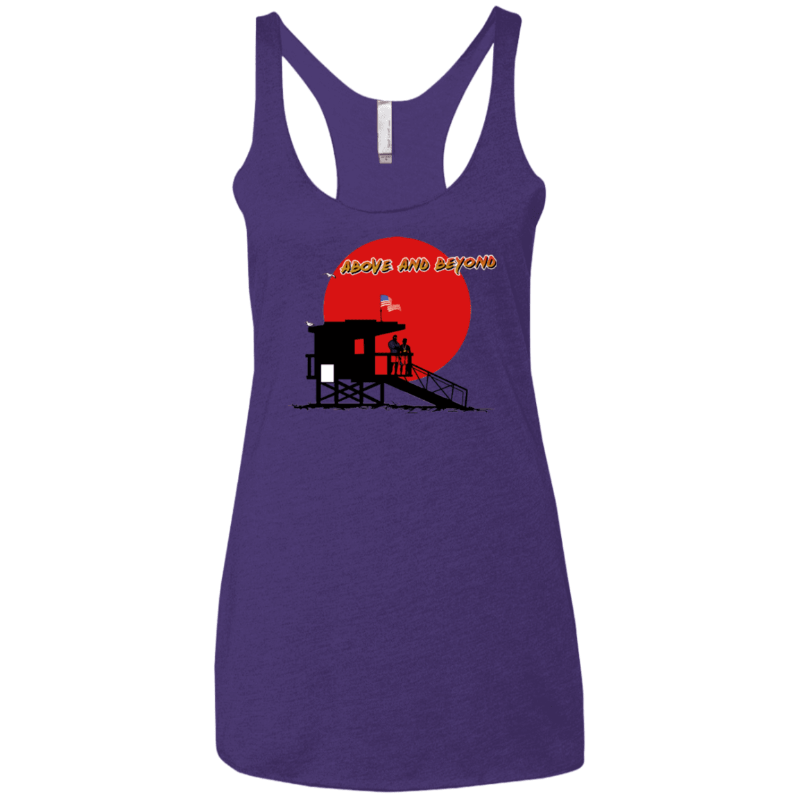 T-Shirts Purple Rush / X-Small Above And Beyond Women's Triblend Racerback Tank