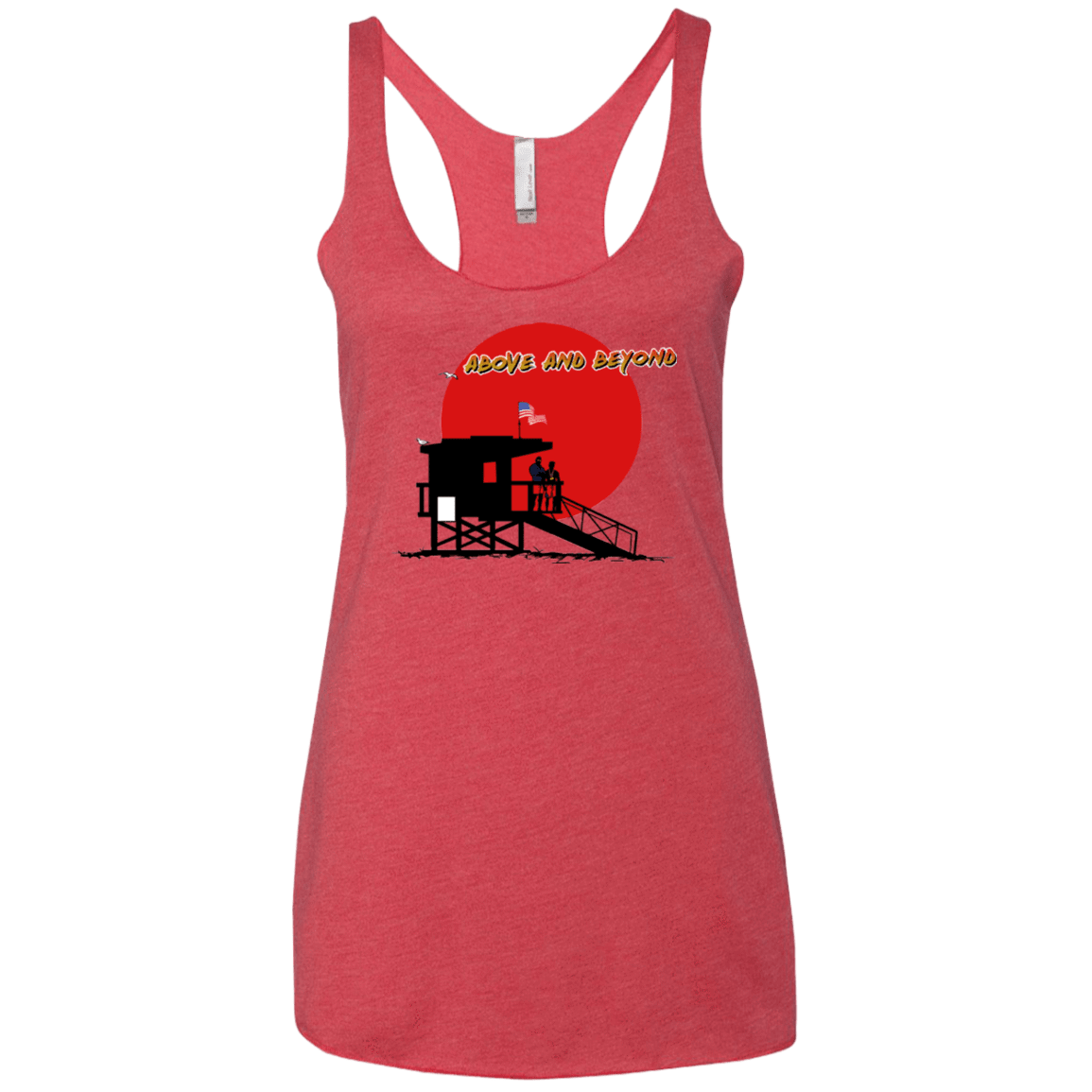 T-Shirts Vintage Red / X-Small Above And Beyond Women's Triblend Racerback Tank