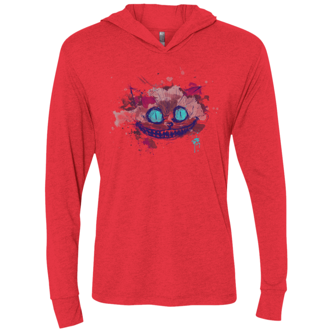 T-Shirts Vintage Red / X-Small Abstract Cheshire Triblend Long Sleeve Hoodie Tee