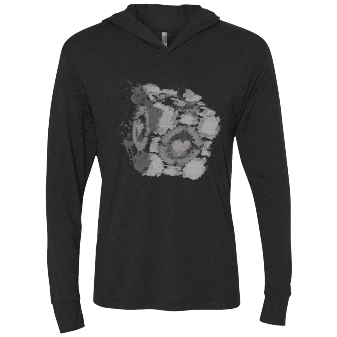 T-Shirts Vintage Black / X-Small Abstract Cube Triblend Long Sleeve Hoodie Tee