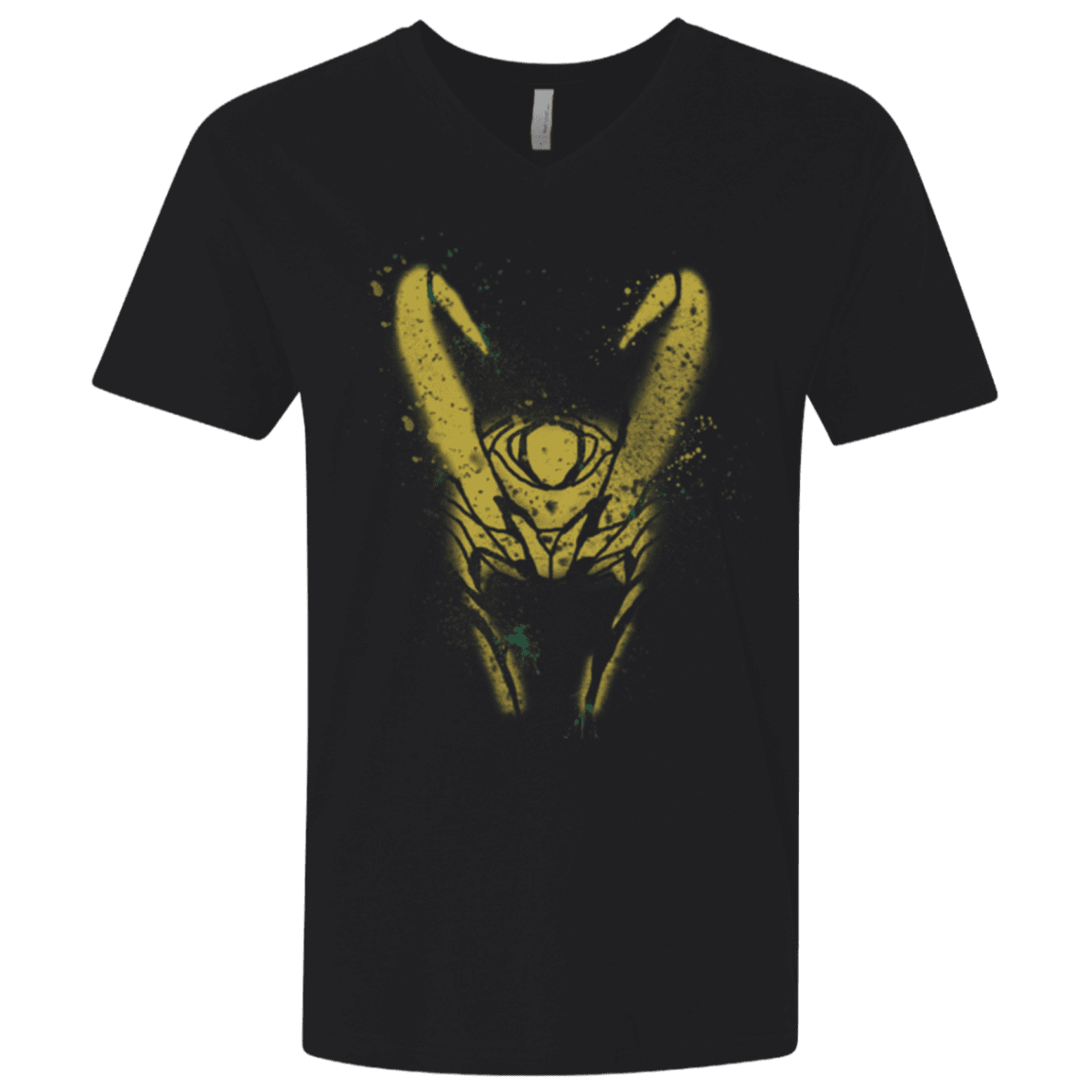 T-Shirts Black / X-Small Abstract Helmet God Men's Premium V-Neck