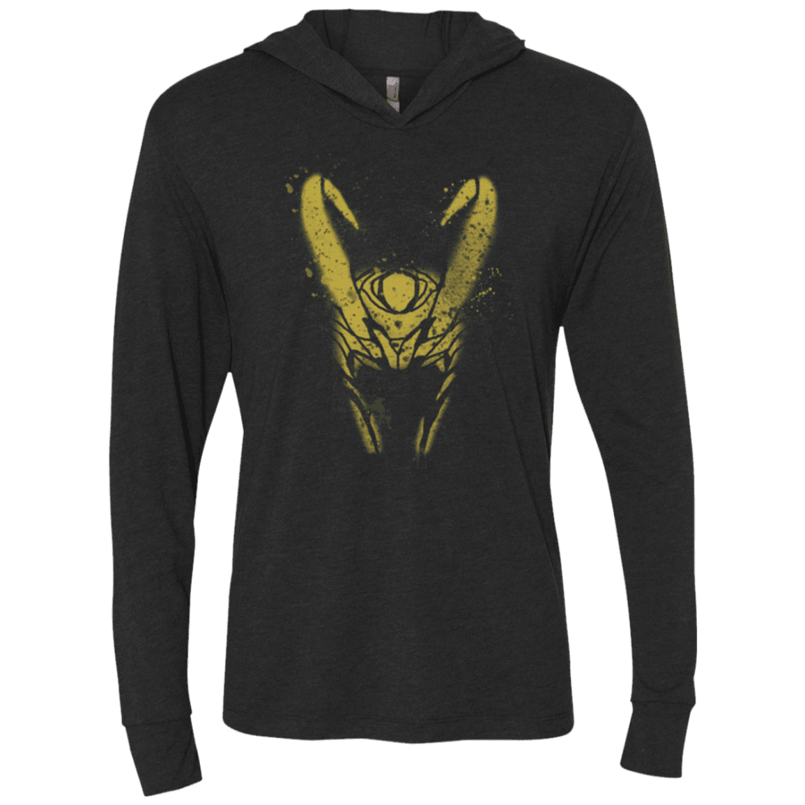 T-Shirts Vintage Black / X-Small Abstract Helmet God Triblend Long Sleeve Hoodie Tee