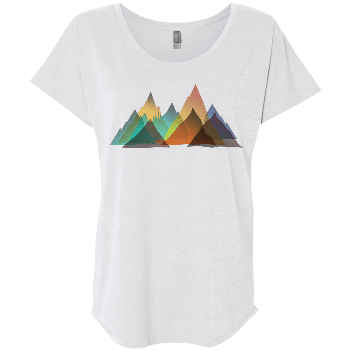 T-Shirts Heather White / X-Small Abstract Range Triblend Dolman Sleeve