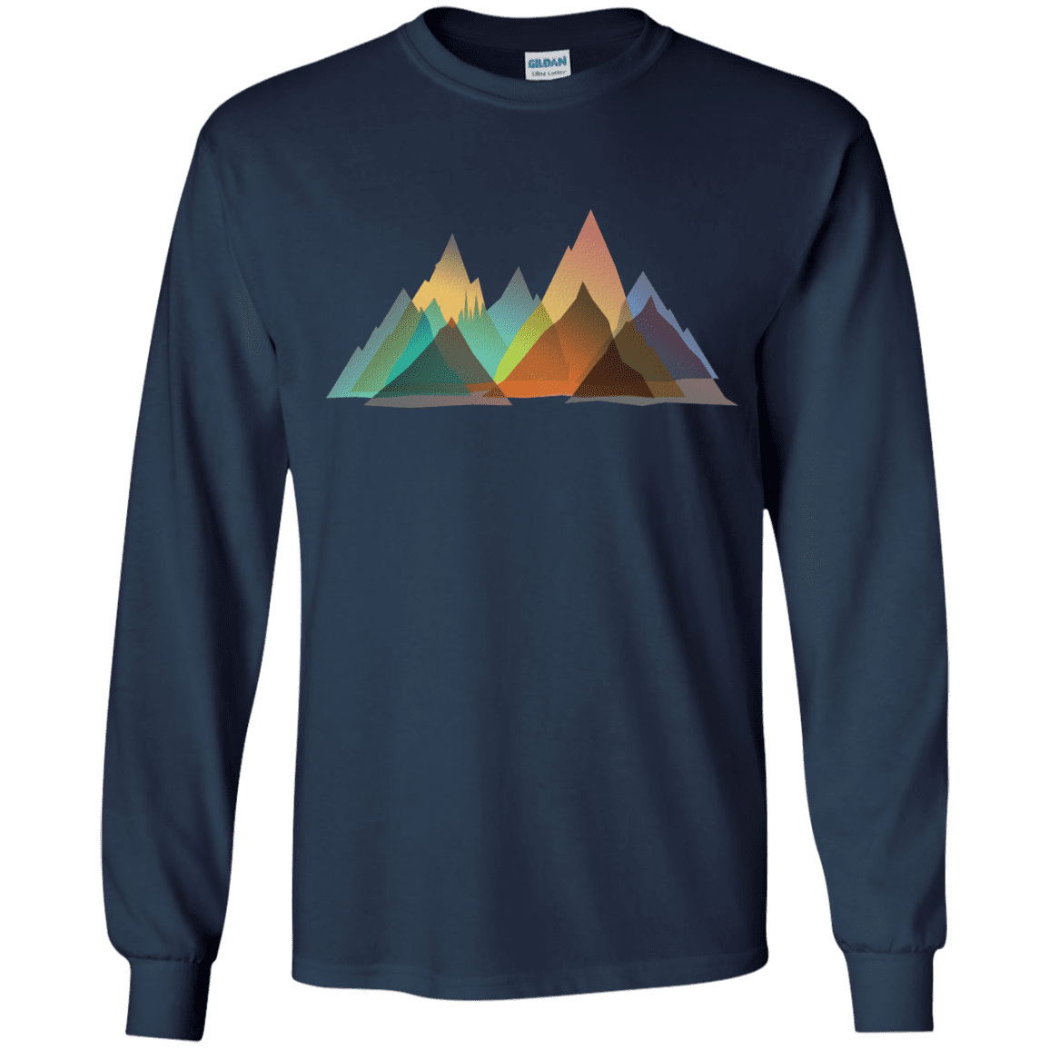 T-Shirts Navy / YS Abstract Range Youth Long Sleeve T-Shirt