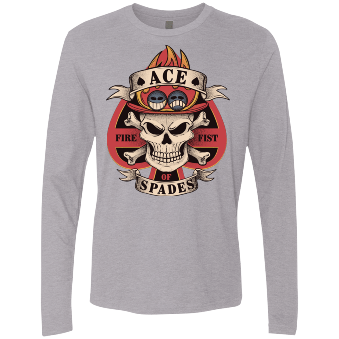 T-Shirts Heather Grey / Small Ace of Spades Men's Premium Long Sleeve