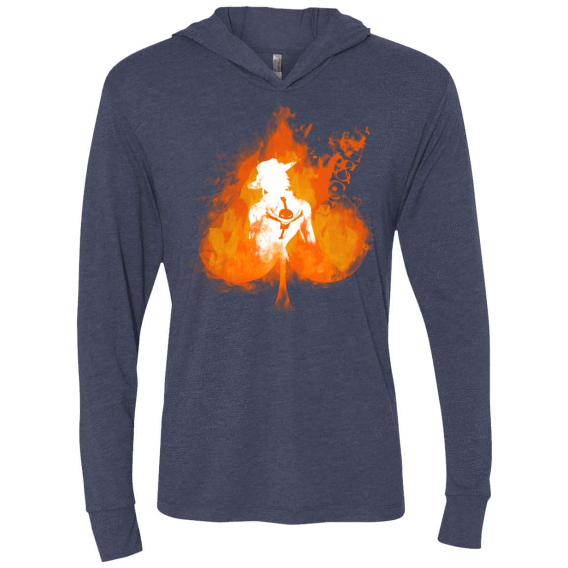 T-Shirts Vintage Navy / X-Small Ace one piece Triblend Long Sleeve Hoodie Tee