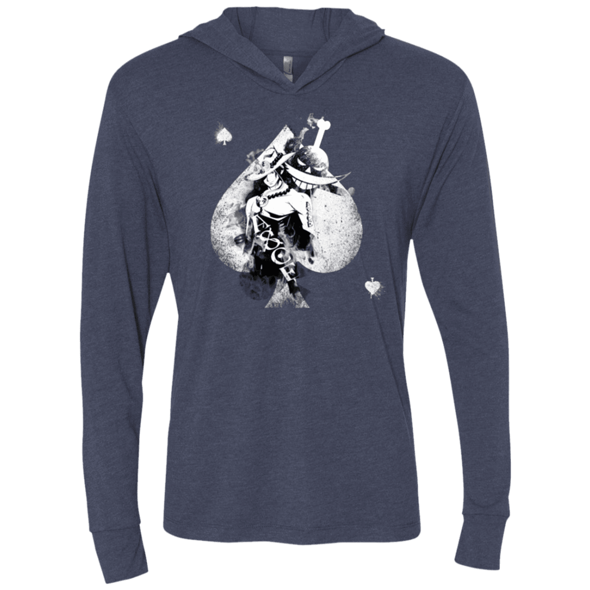 T-Shirts Vintage Navy / X-Small Ace W Triblend Long Sleeve Hoodie Tee