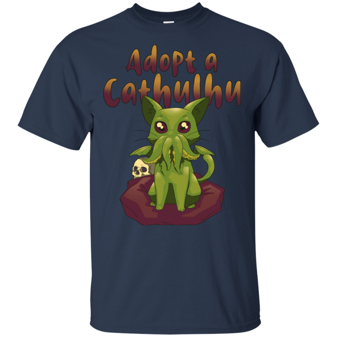 T-Shirts Navy / S Adopt A Cathulhu T-Shirt