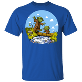 T-Shirts Royal / S Adult Yoda Calvin Circle T-Shirt