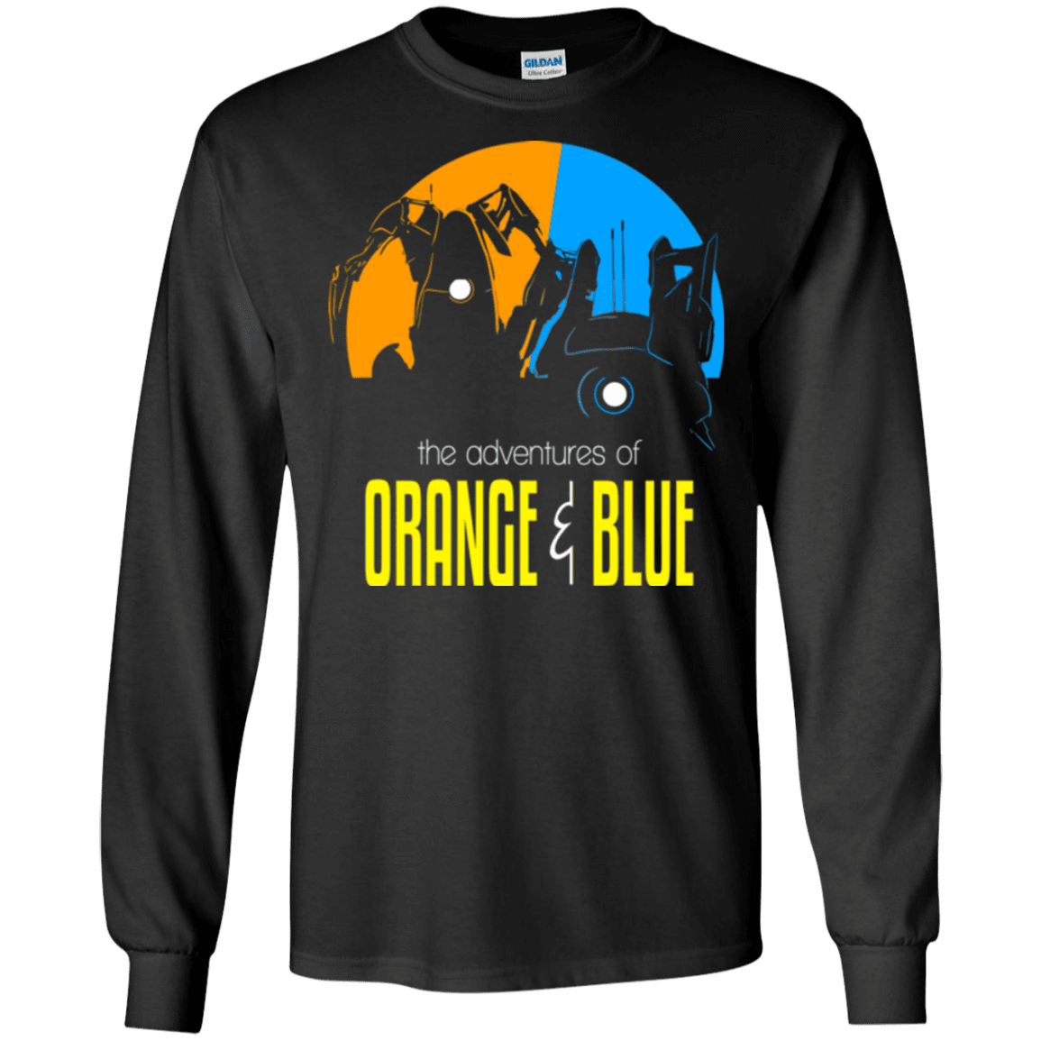 T-Shirts Black / S Adventure Orange and Blue Men's Long Sleeve T-Shirt