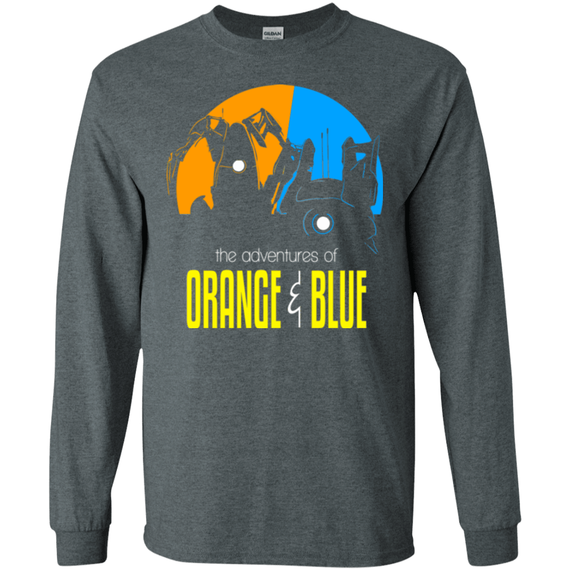 T-Shirts Dark Heather / S Adventure Orange and Blue Men's Long Sleeve T-Shirt