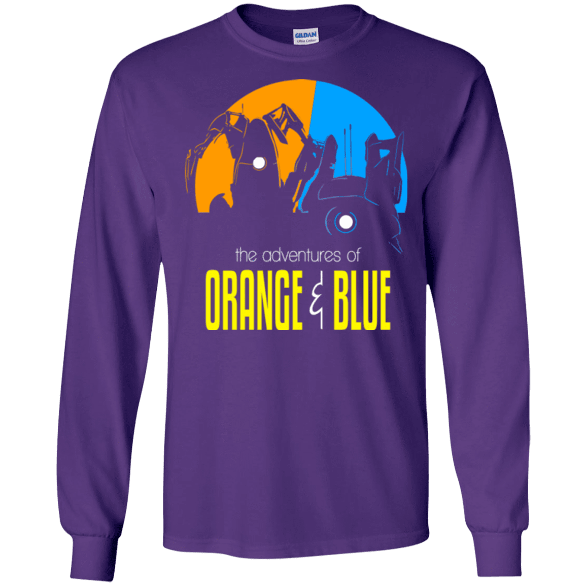 T-Shirts Purple / S Adventure Orange and Blue Men's Long Sleeve T-Shirt