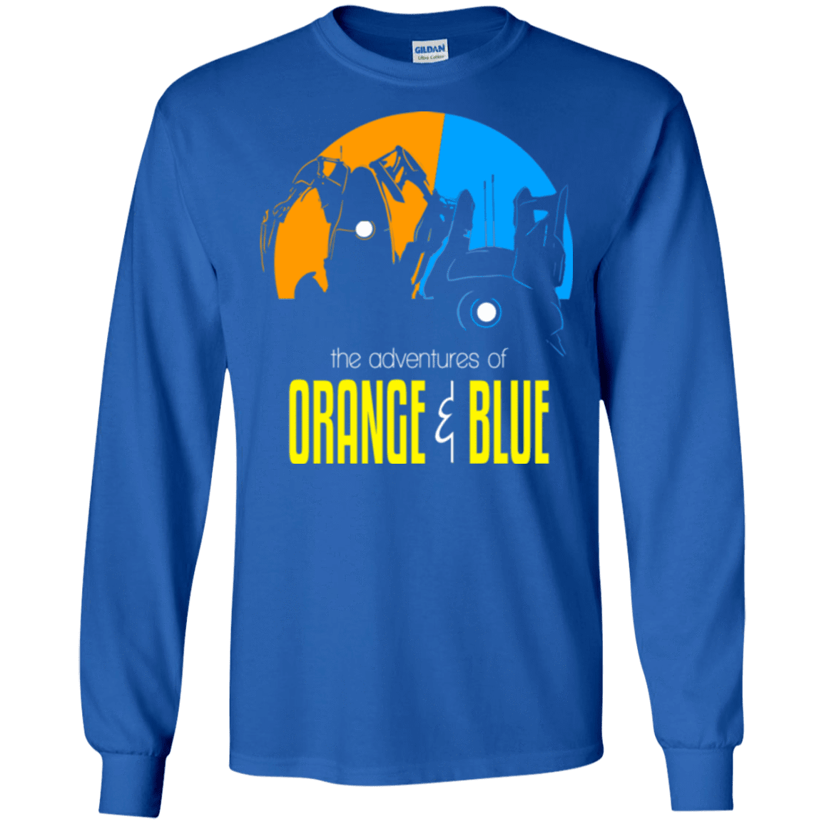 T-Shirts Royal / S Adventure Orange and Blue Men's Long Sleeve T-Shirt