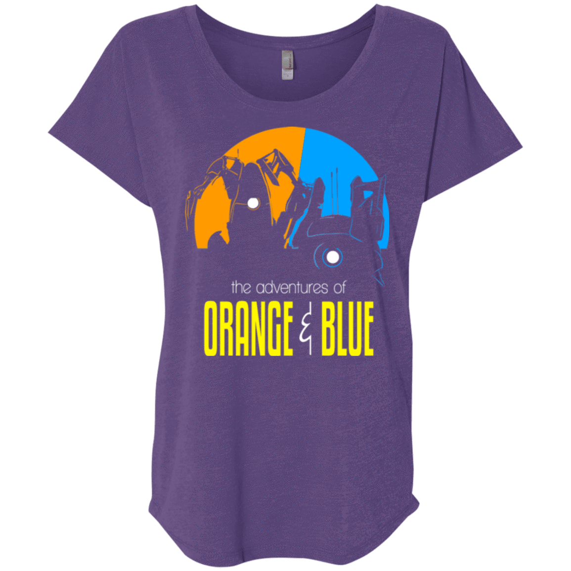 T-Shirts Purple Rush / X-Small Adventure Orange and Blue Triblend Dolman Sleeve