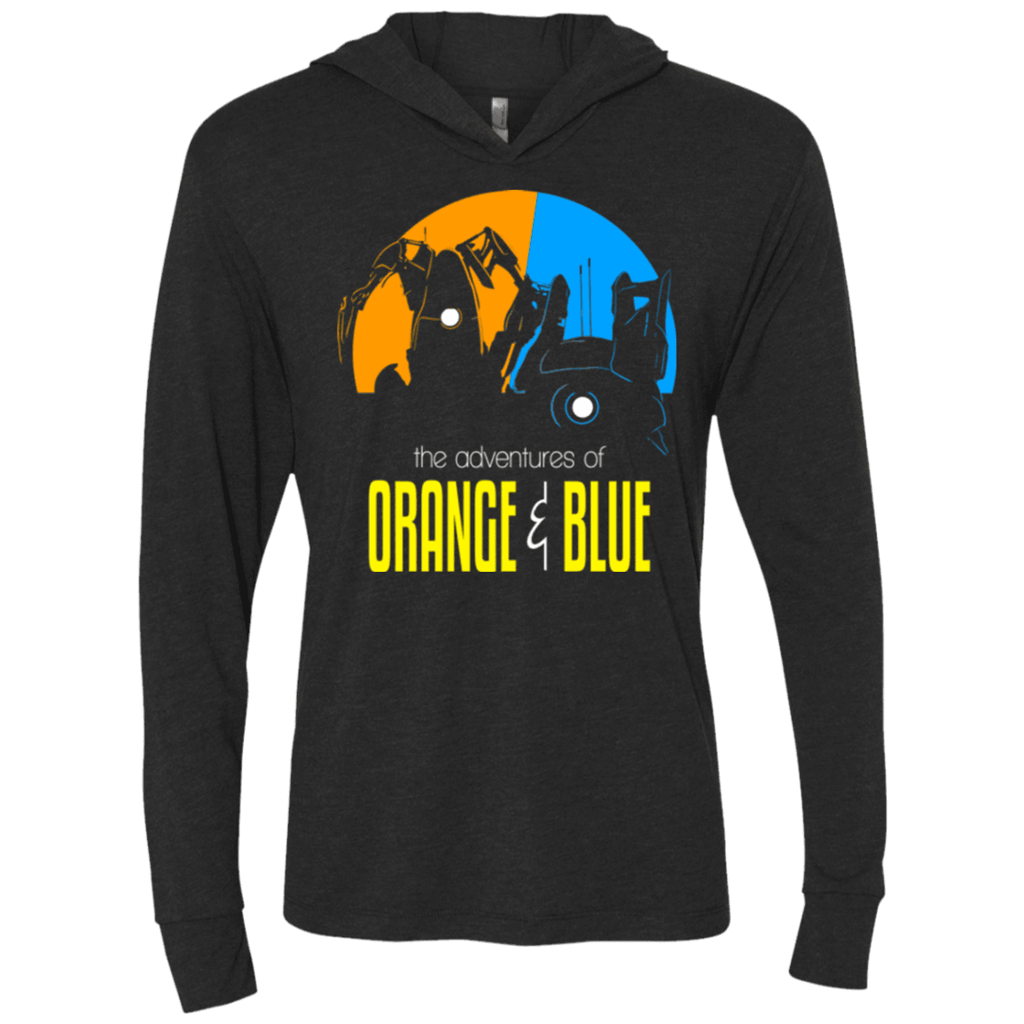 T-Shirts Vintage Black / X-Small Adventure Orange and Blue Triblend Long Sleeve Hoodie Tee