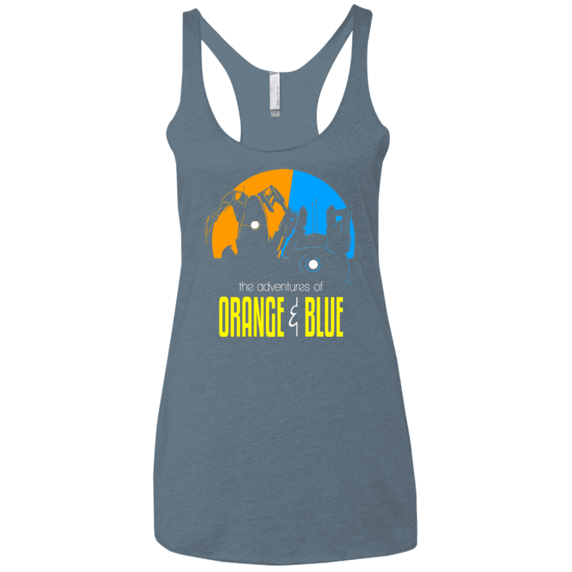 T-Shirts Indigo / X-Small Adventure Orange and Blue Women's Triblend Racerback Tank