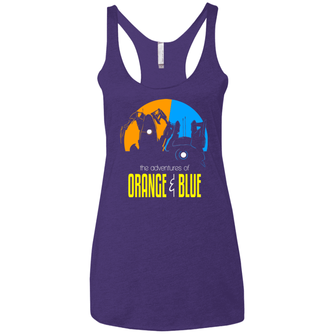 T-Shirts Purple Rush / X-Small Adventure Orange and Blue Women's Triblend Racerback Tank