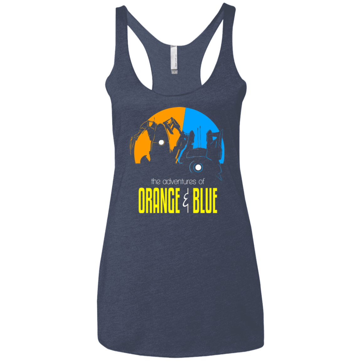 T-Shirts Vintage Navy / X-Small Adventure Orange and Blue Women's Triblend Racerback Tank