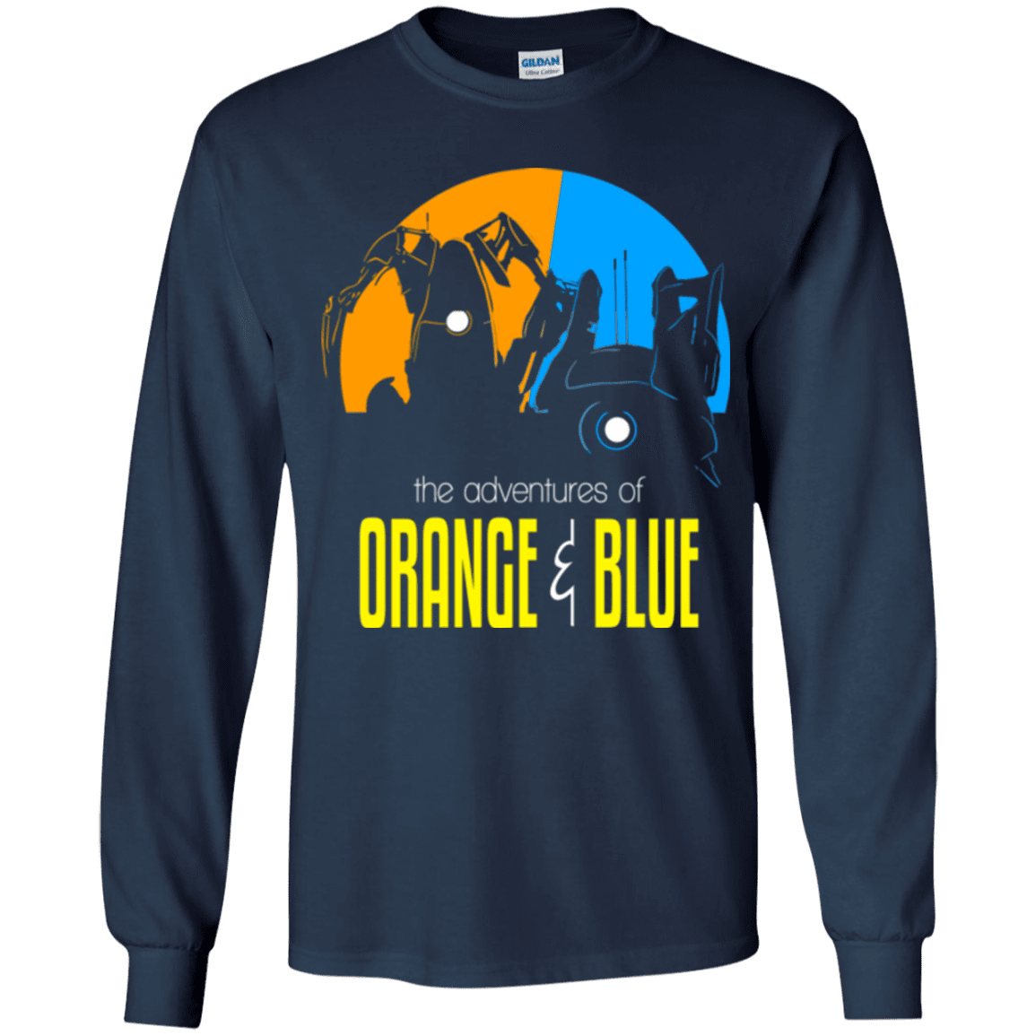 T-Shirts Navy / YS Adventure Orange and Blue Youth Long Sleeve T-Shirt