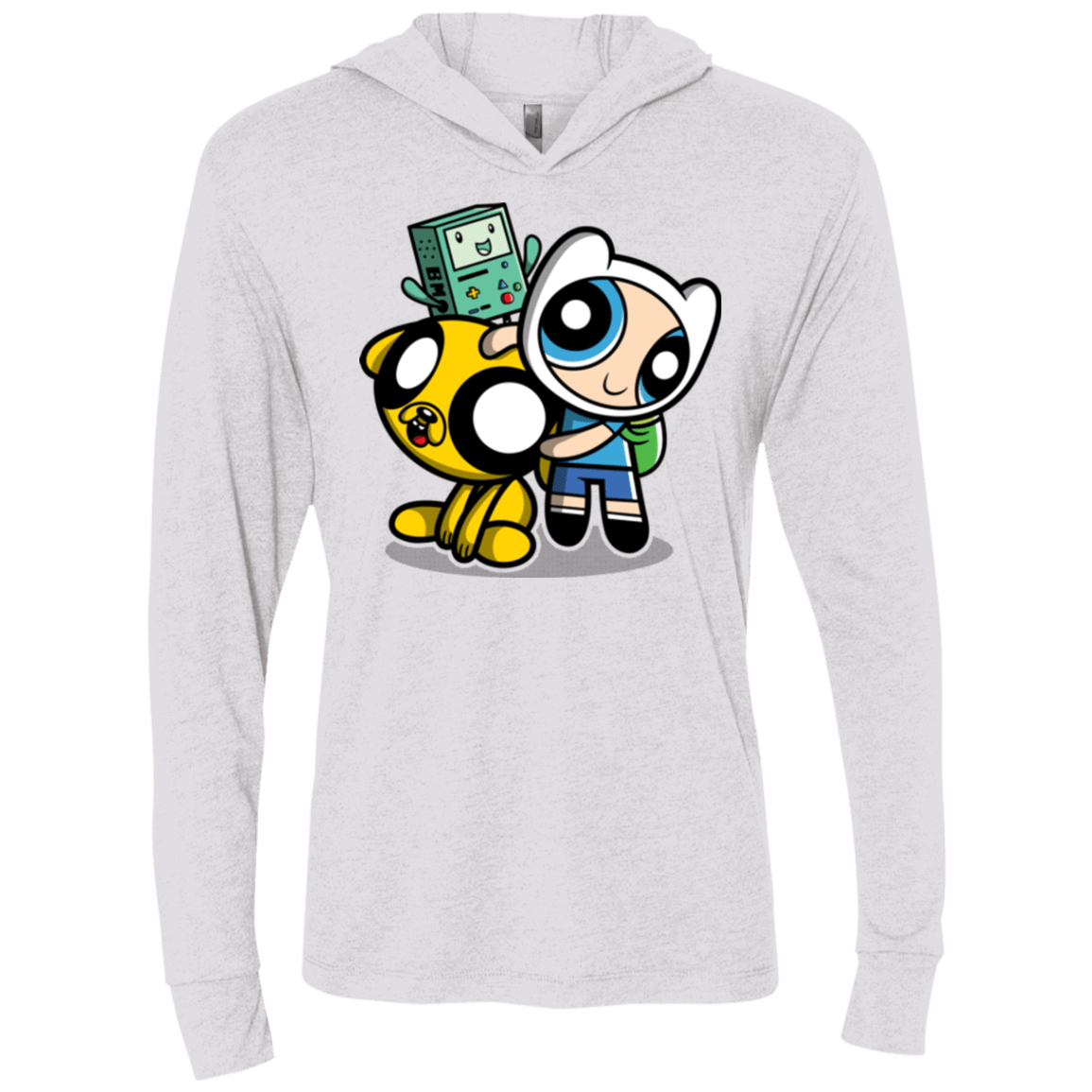 T-Shirts Heather White / X-Small Adventure Puff Buds Triblend Long Sleeve Hoodie Tee