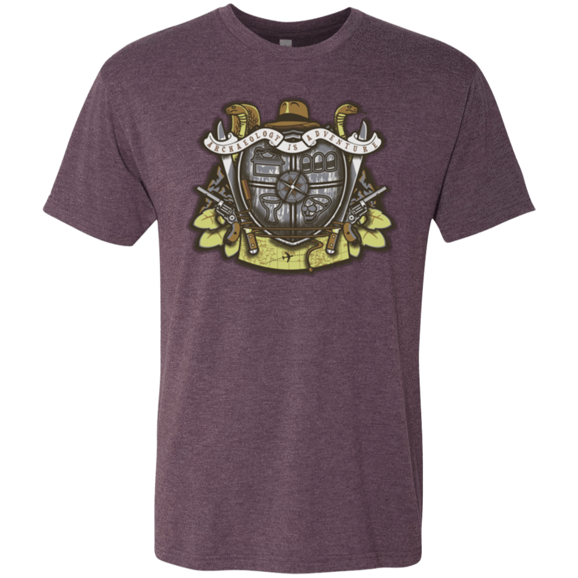 T-Shirts Vintage Purple / Small Adventurer's Crest Men's Triblend T-Shirt