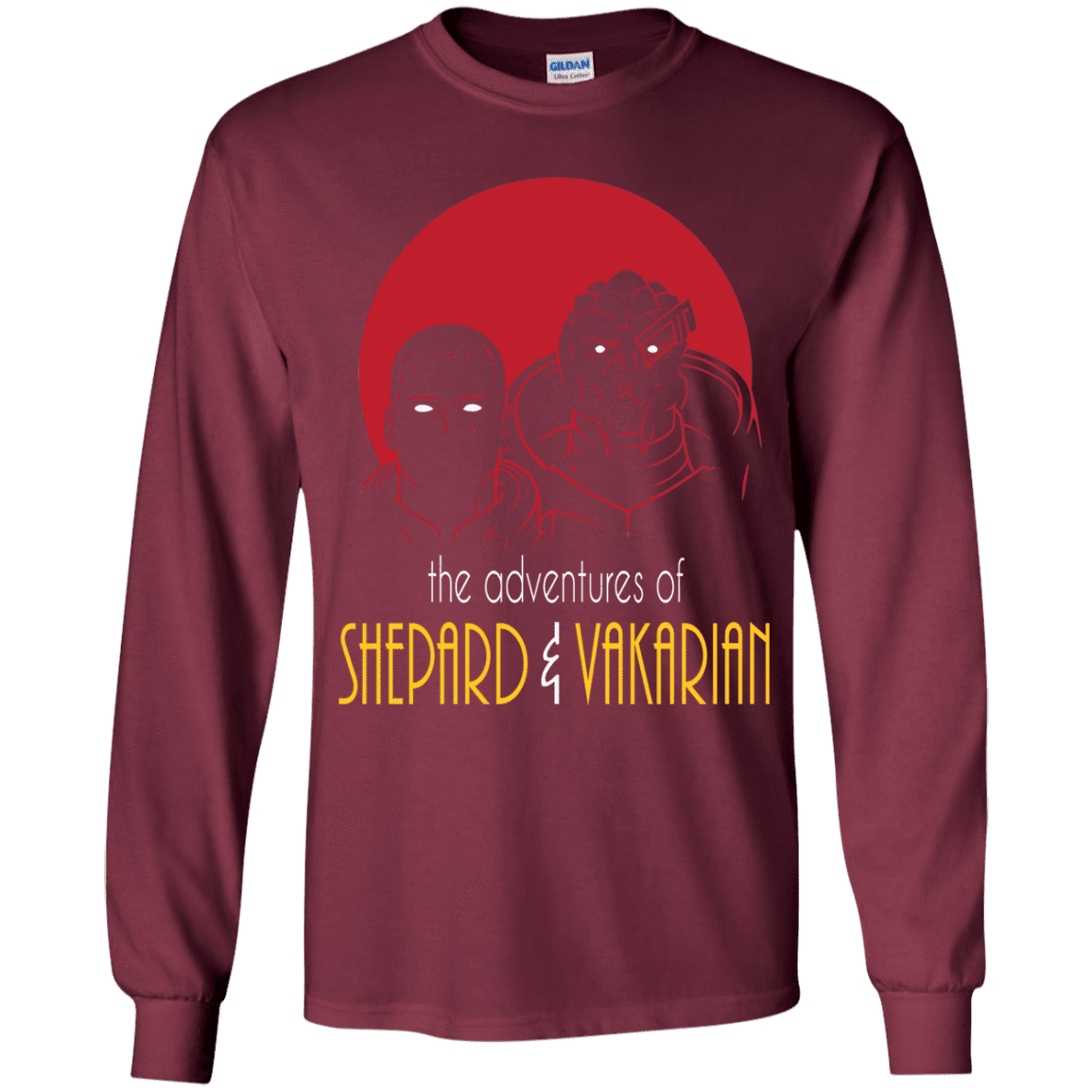 T-Shirts Maroon / YS Adventures of Broshep & Vakarian Youth Long Sleeve T-Shirt