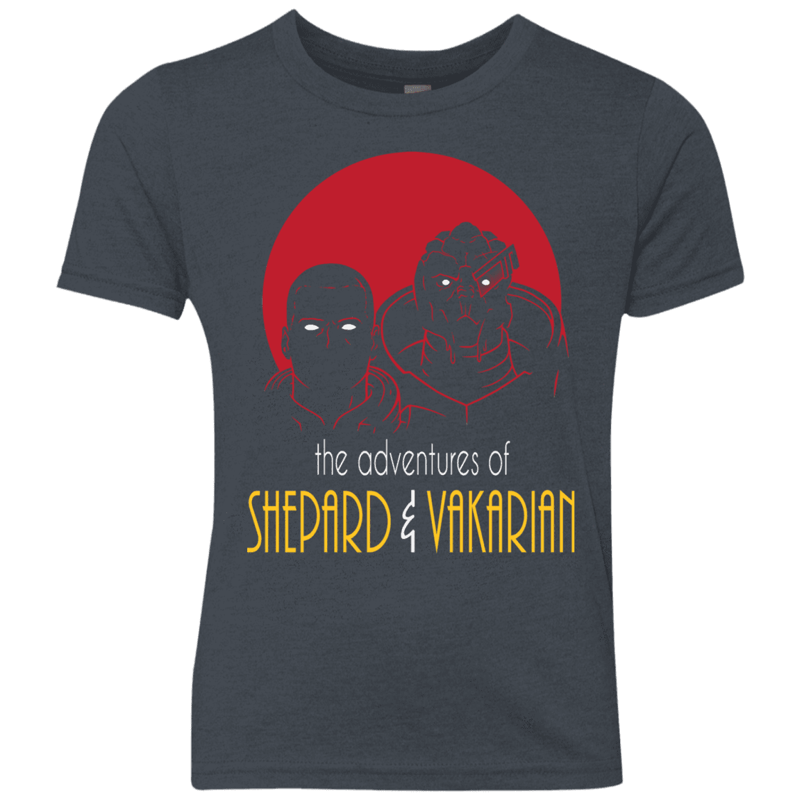 T-Shirts Vintage Navy / YXS Adventures of Broshep & Vakarian Youth Triblend T-Shirt