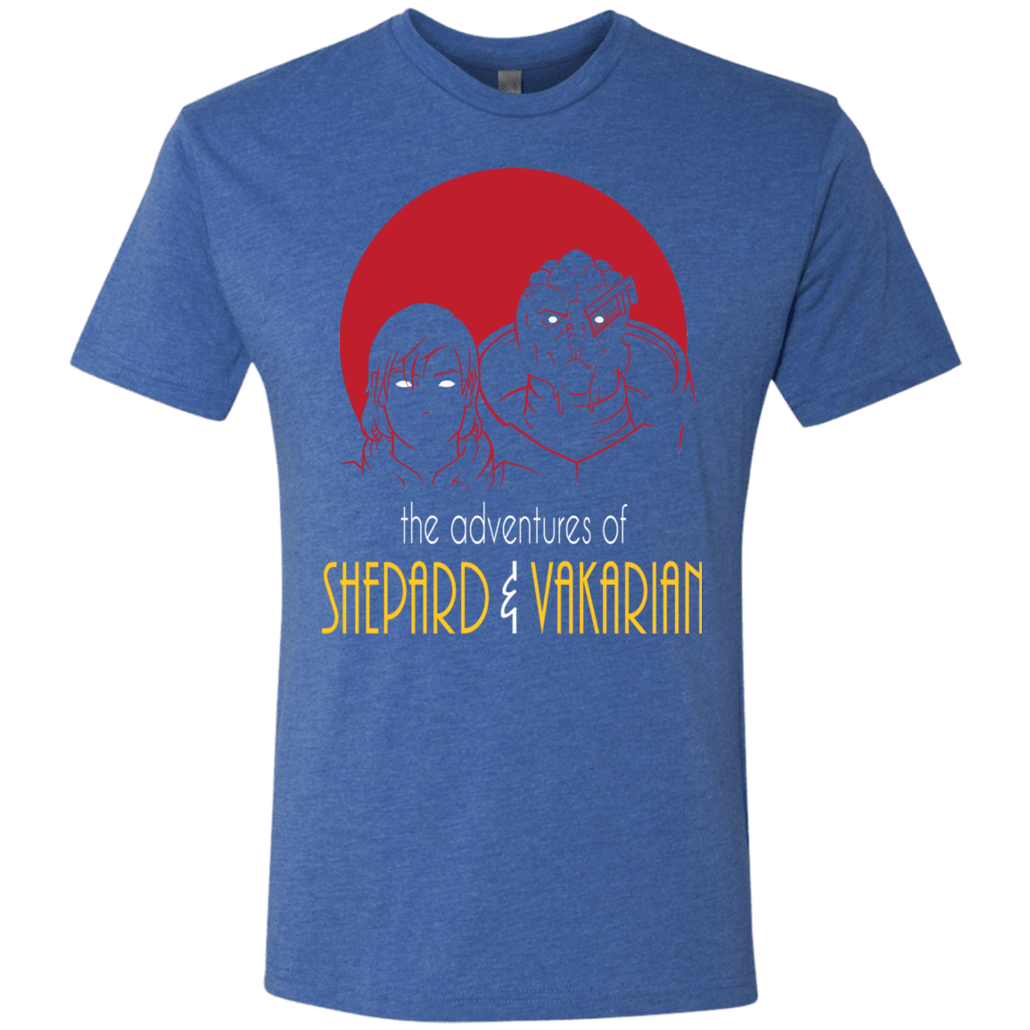 T-Shirts Vintage Royal / S Adventures of Femshep & Vakarian Men's Triblend T-Shirt